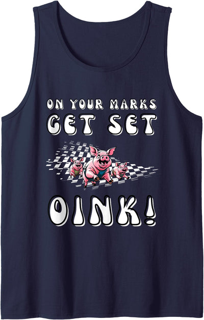 PIG Race Team Pig Running Team funny Pic Racing Tank Top