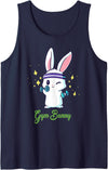 Gym Bunny Unisex Fitness Rabbit Lover Gym Workout Tank Top in Navy Blue