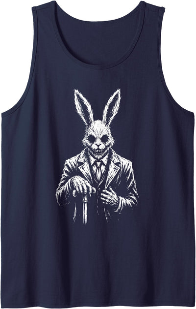 Creepy Skeletal Rabbit Face Horror T-Shirt