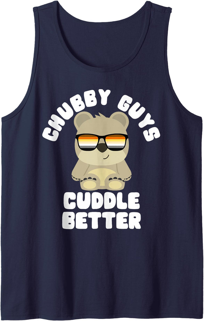 Bear Pride Community Co. Mens Cuddle Gay Bear Tank Top - Navy Blue