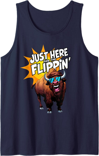 Bison Buffalo Here for the Tourist Flipping Wildlife Park Tank Top