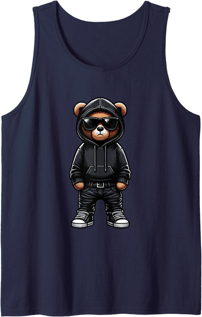 Teddy Bear Cool Bears Hip Hop Streetwear Graphic Colorful Tank Top
