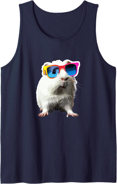 Cute guinea pig Chilt with sunglasses Tank Top