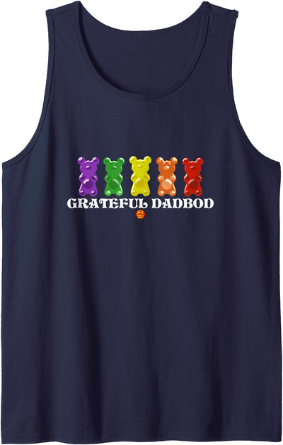 Mens Grateful DadBod (white font) Tank Top