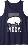 Bear Daddy Mens Piggy - Gay Adult Mens Kink Sex Pig Fetish Funny Humor Tank Top - Navy Blue