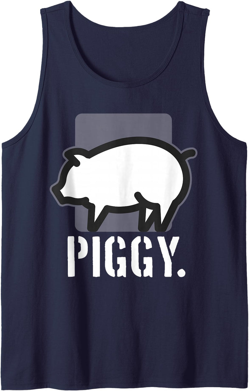 Bear Daddy Mens Piggy - Gay Adult Mens Kink Sex Pig Fetish Funny Humor Tank Top - Navy Blue