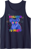 koalafied to Party Fun Animal pun new years party Koalafied To Party Fun Animal Pun Tank Top - Navy Blue