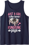 Kunekune Pigs For Kunekune Pig Girl Girl Who Loves Kunekune Pigs Cute Kunekune Pig Lover Tank Top - Navy Blue
