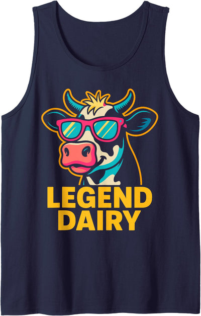 Legend Dairy Funny Farmer Cow Pun Country Tank Top