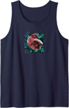 Betta Beta Fish Designs by Tigerstarkdesign Aquarium Fish Tank Freshwater Betta Colorful Betta Fish Tank Top - Navy Blue