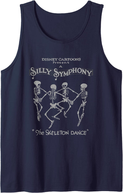Disney Silly Symphonies The Skeleton Dance Vintage Logo Tank Top