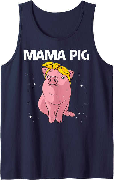 Cute Pig Art For Women Girls Mom Pig Farmer Hog Swine Lover Tank Top