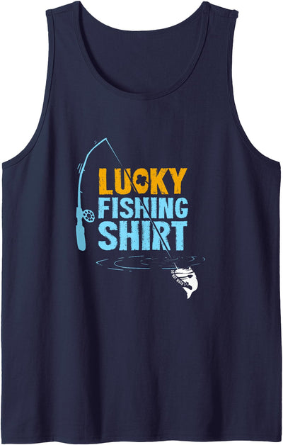 This Is My Lucky Fishing Fisherman's Favorite Artwork Tank Top