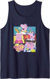 Peppa Pig Party Time Peppa & Family Musical Group Shot Tank Top - Navy Blue