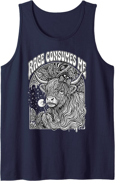 Me Highland Cow Flower Cute Tank Top