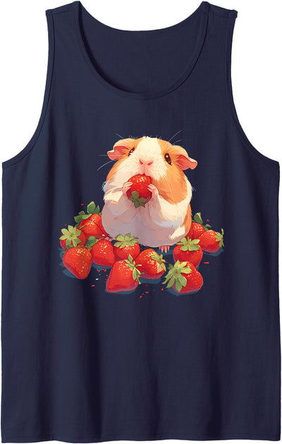 Strawberry Guinea Pig Drawing Strawberries Cute Tank Top