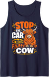 Stop the Car, I See a Fluffy Cow Tank Top - Navy Blue