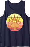 Bearpaw National Park bearpaws Papa Bear Paw Wildlife Tank Top - Navy Blue