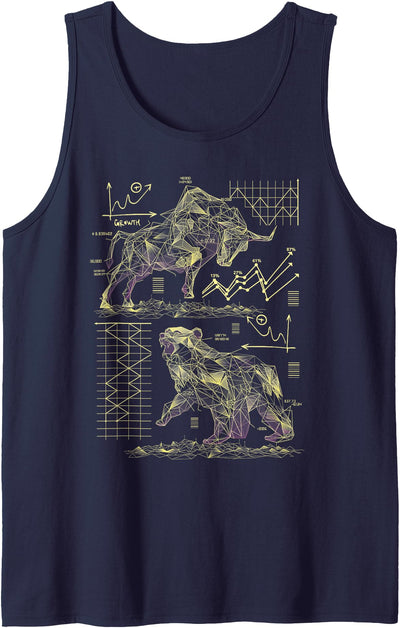 Shareholder Stock Market Bull vs Bear Stock Trader Tank Top