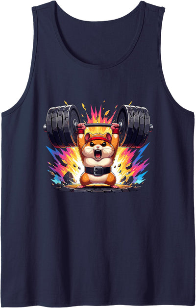 Strong Gym Hamster Weightlifting Barbell Power Tank Top