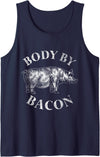 Pig T-Shirts Animal Tank Tops Body By Bacon Pig Tank Top - Navy Blue