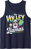 CharlIan Minds - LlamaLovers The Volley Llamas Pickleball Funny Llama Tank Top - Navy Blue