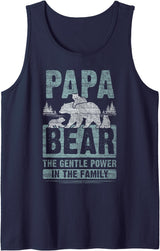 "Papa Bear" Family Silhouette Tank Top