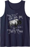 Bison Lover Shirts Do Not Pet The Fluffy Cows - Bison Buffalo Lover Wildlife Tank Top - Navy Blue