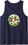 Guinea pig flower Snugg Guinea pig flowers Green Anemone Tank Top - Navy Blue