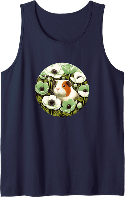 Guinea pig flowers Green Anemone Tank Top