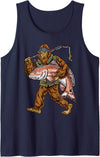Northern Outdoors Redfish Collection Redfish Fishing Hunting Bigfoot Fishermen Tank Top - Navy Blue