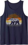 Bear Gay Pride by Content Design Studio Mens Gay Men, Bear Community, Gay Bear Tank Top - Navy Blue