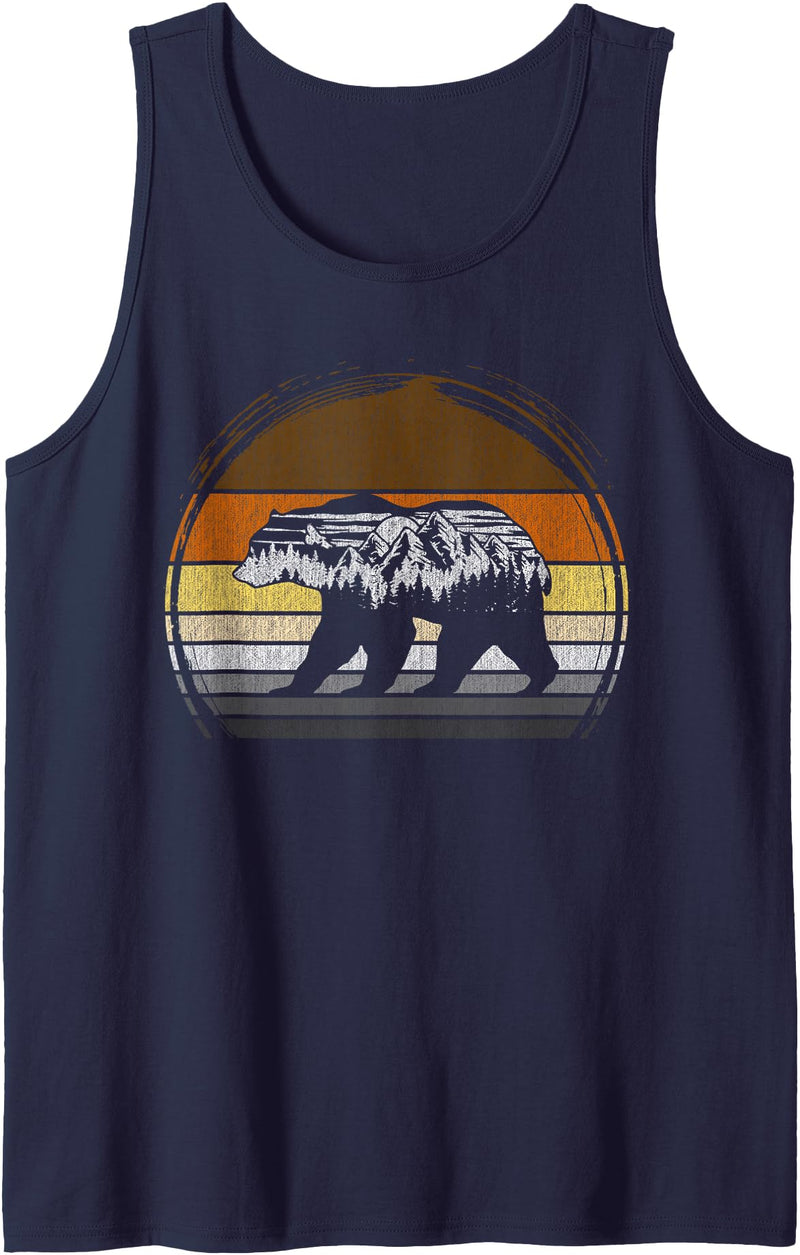 Bear Gay Pride by Content Design Studio Mens Gay Men, Bear Community, Gay Bear Tank Top - Navy Blue