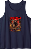 CUTE & TEES Cute Buffalo Buffzilla for Thai Buffal Moms Dads Pet Lovers Tank Top - Navy Blue