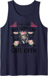 Live Life Like Someone Left Gate Open Heifer Gift Live Life Like Someone Left The Gate Open Heifer Cow Tank Top - Navy Blue