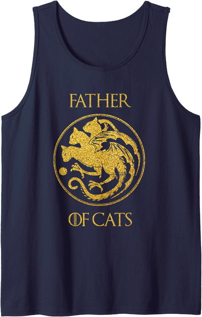 Father and Mother of Cats BW T-Shirts Mens Father of Cats Shirt Cat Dad Cat Daddy Tank Top