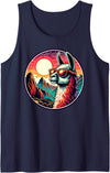 Peruvian Trip And Llama Peru Vacation Alpaca At Machu Picchu in Peru Tank Top - Navy Blue