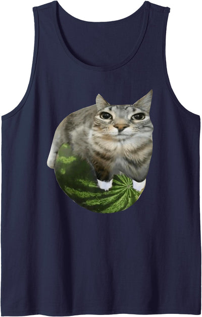 Watermelon Cat Meme Shirt Watermelon Cat Meme Tank Top