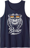 Bear Gay Pride by Content Design Studio Mens Gay Bear Community Bear with Glasses Tank Top - Navy Blue