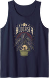 Plant Lover Houseplant Gifts & More QQ0 Alocasia Gothic Botanical Rare Aroid Plant Collector Gift Sleeveless Tank Top - Navy