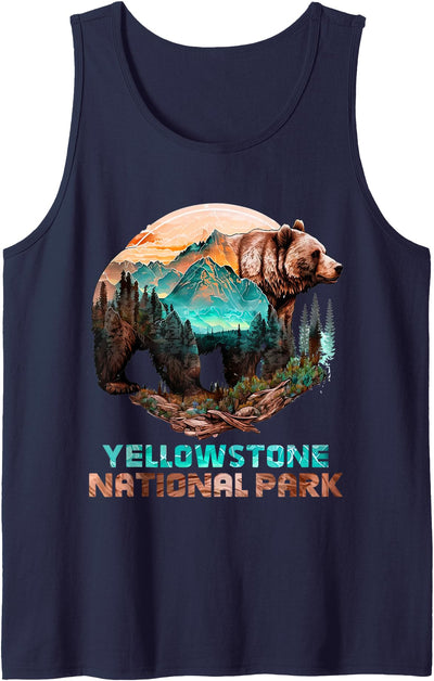 Yellowstone National Park Alaska Grizzly Bears Hike Tank Top