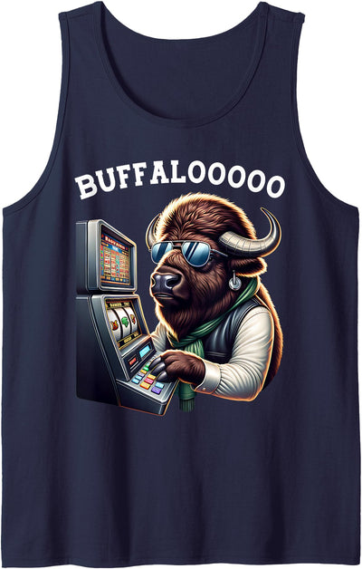 Cow Buffalo Slot Machine Casino Buffalooooo Gambling Tank Top