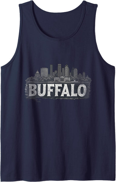 Cow Travelers Retro Buffalo Landscape Vintage Souvenir Tank Top