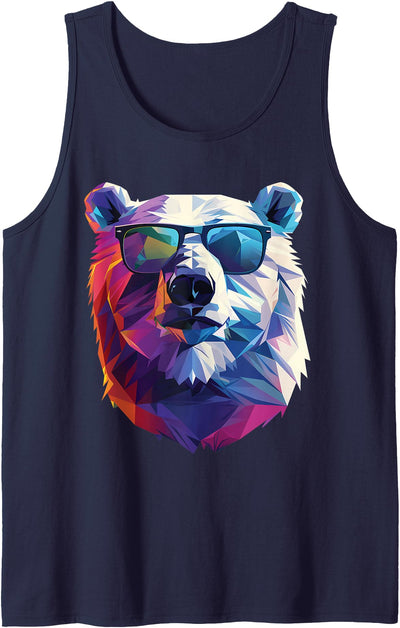 Funny Polar Bear Gift for Men, Women, Dad & Mom Polar Bear Dad Mom Cool Sunglasses - Polar Bear Tank Top