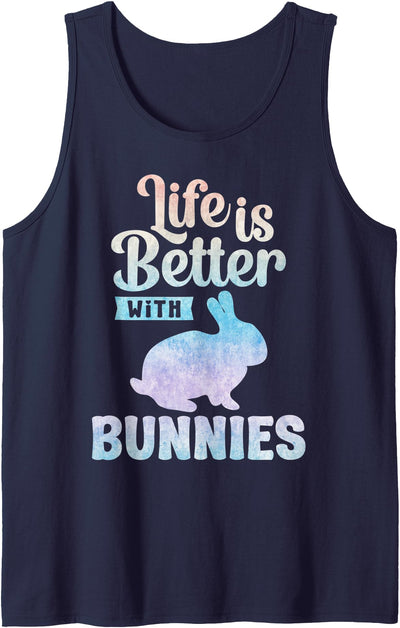 Life Is Better with Bunnies Pastel Rabbit Tank Top