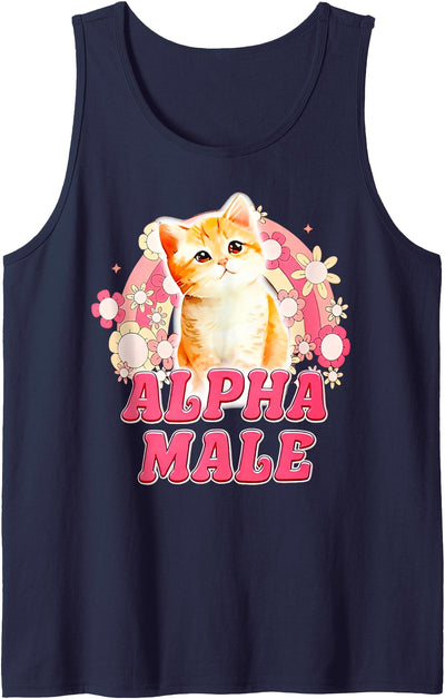 Alpha Male Cat Kitten Tees Alpha Male Cat Kitten Funny For Men Women Tank Top