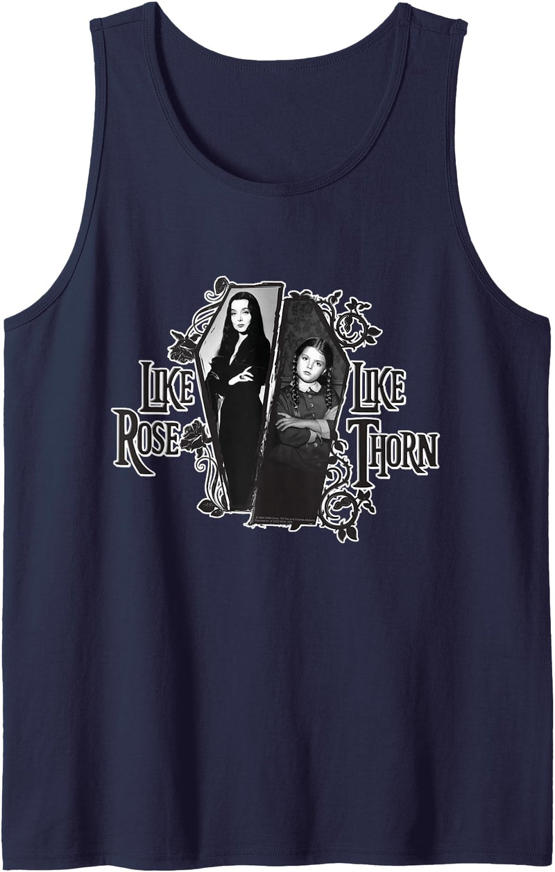 The Addams Family TV Series – Mothers Day Morticia Wednesday Tank Top - Navy Blue