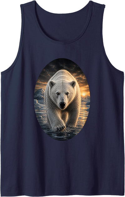 Polar Bear Arctic Wildlife Sunset Nature Lover Tank Top