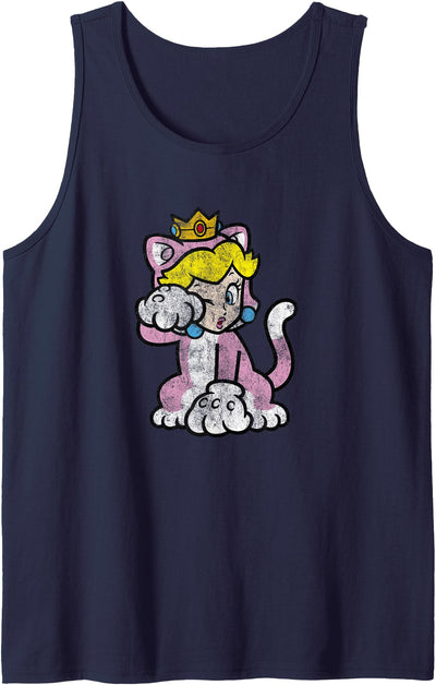Super Mario 3D Bowser's Fury Princess Peach Cat Portrait Tank Top