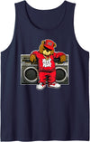 Retro teddy bear hip hop t-shirt for men & women HIP HOP TEDDY BEAR Hip Hop Anniversary Graffiti Boombox Tank Top - Navy Blue
